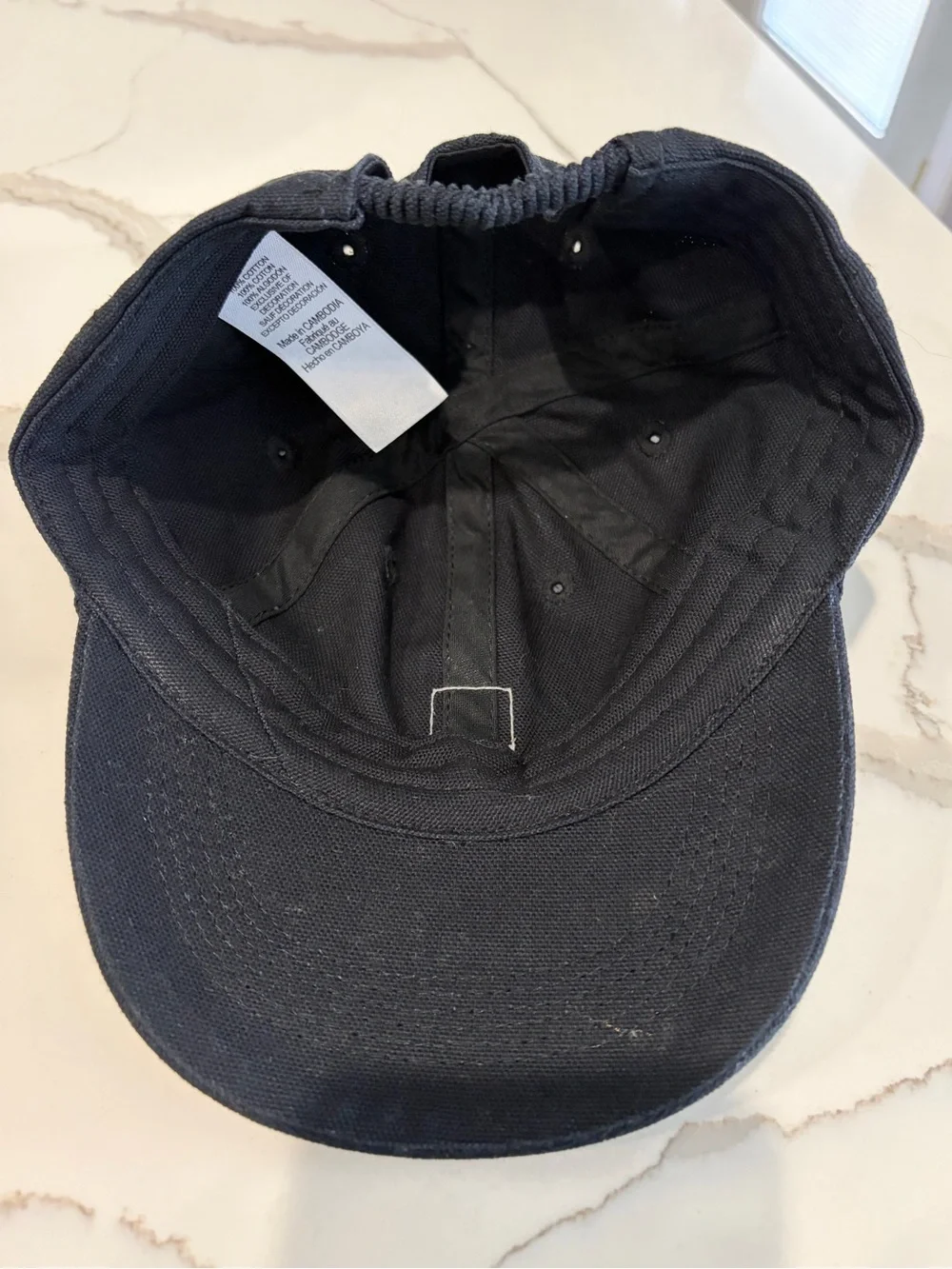 Carhartt Black Cap with Orange Logo Patch